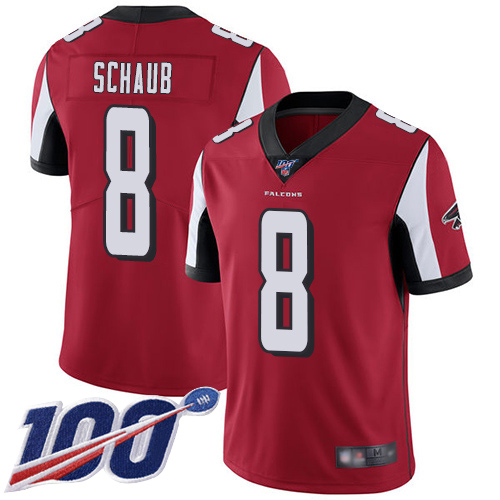 Atlanta Falcons Limited Red Men Matt Schaub Home Jersey NFL Football #8 100th Season Vapor Untouchable->atlanta falcons->NFL Jersey